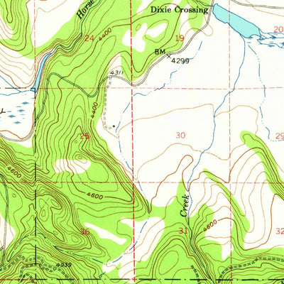 United States Geological Survey Little Valley, CA (1957, 62500-Scale) digital map