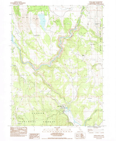 United States Geological Survey Little Valley, CA (1983, 24000-Scale) digital map