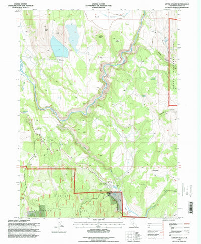 United States Geological Survey Little Valley, CA (1995, 24000-Scale) digital map