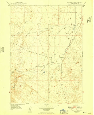 United States Geological Survey Little Valley, ID (1948, 24000-Scale) digital map