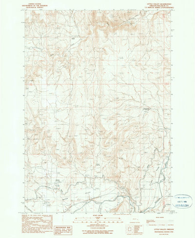 United States Geological Survey Little Valley, OR (1990, 24000-Scale) digital map