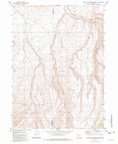 United States Geological Survey Little Whitehorse Creek, OR (1981, 24000-Scale) digital map