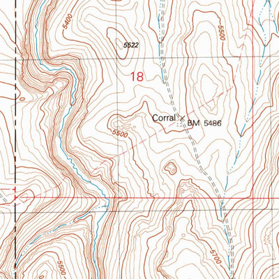 United States Geological Survey Little Whitehorse Creek, OR (1981, 24000-Scale) digital map
