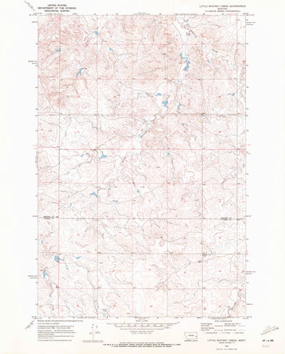 United States Geological Survey Little Whitney Creek, MT (1969, 24000-Scale) digital map