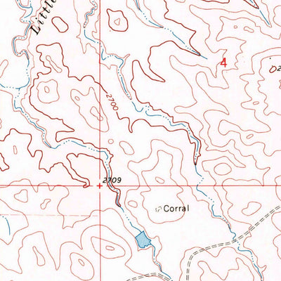 United States Geological Survey Little Whitney Creek, MT (1969, 24000-Scale) digital map