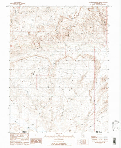 United States Geological Survey Little Wild Horse Mesa, UT (1988, 24000-Scale) digital map