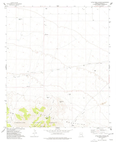 United States Geological Survey Little Wood Canyon, AZ (1974, 24000-Scale) digital map