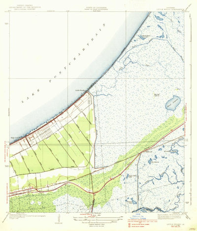 United States Geological Survey Little Woods, LA (1938, 31680-Scale) digital map