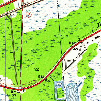 United States Geological Survey Little Woods, LA (1951, 24000-Scale) digital map