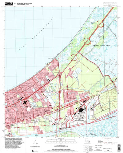 United States Geological Survey Little Woods, LA (1998, 24000-Scale) digital map