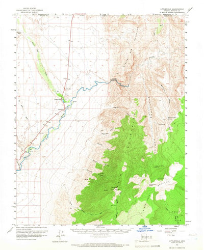 United States Geological Survey Littlefield, AZ-UT (1954, 62500-Scale) digital map