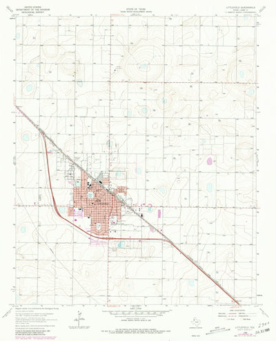 United States Geological Survey Littlefield, TX (1964, 24000-Scale) digital map