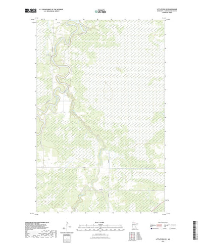 United States Geological Survey Littlefork NW, MN (2022, 24000-Scale) digital map