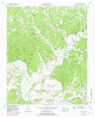 United States Geological Survey Littlelot, TN (1952, 24000-Scale) digital map