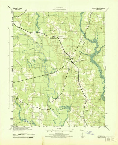 United States Geological Survey Littleton, VA (1943, 31680-Scale) digital map