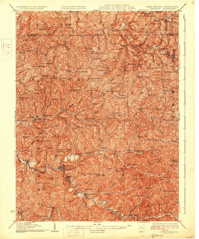 United States Geological Survey Littleton, WV-PA (1926, 62500-Scale) digital map