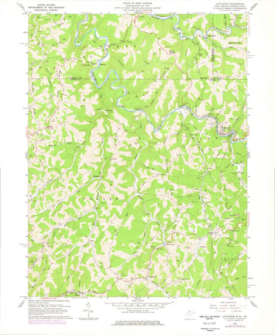 United States Geological Survey Littleton, WV-PA (1960, 24000-Scale) digital map