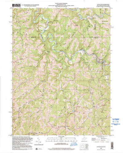 United States Geological Survey Littleton, WV-PA (1998, 24000-Scale) digital map