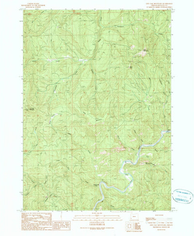 United States Geological Survey Live Oak Mountain, OR (1990, 24000-Scale) digital map