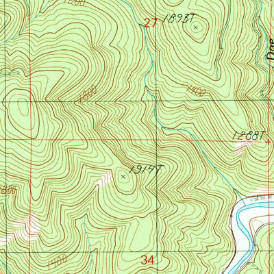 United States Geological Survey Live Oak Mountain, OR (1990, 24000-Scale) digital map