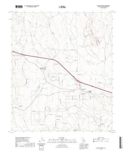 United States Geological Survey Live Oak Springs, CA (2021, 24000-Scale) digital map