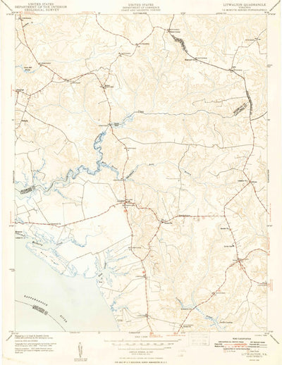 United States Geological Survey Lively, VA (1948, 24000-Scale) digital map