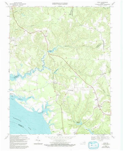 United States Geological Survey Lively, VA (1968, 24000-Scale) digital map