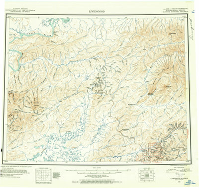 United States Geological Survey Livengood, AK (1951, 250000-Scale) digital map