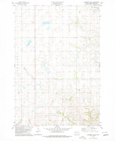 United States Geological Survey Livermant Lake, SD (1978, 24000-Scale) digital map