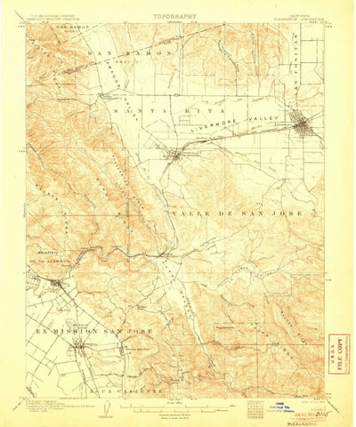 United States Geological Survey Livermore, CA (1906, 62500-Scale) digital map