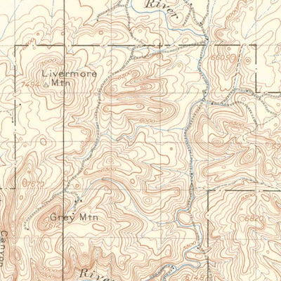United States Geological Survey Livermore, CO-WY (1907, 125000-Scale) digital map
