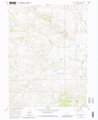 United States Geological Survey Livermore Mountain, CO (1960, 24000-Scale) digital map