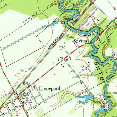 United States Geological Survey Liverpool, TX (1963, 24000-Scale) digital map