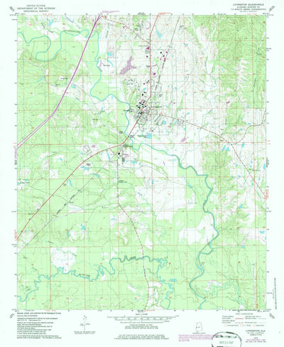 United States Geological Survey Livingston, AL (1974, 24000-Scale) digital map