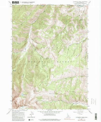 United States Geological Survey Livingston Creek, ID (1964, 24000-Scale) digital map