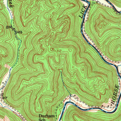 United States Geological Survey Livingston, KY (1953, 24000-Scale) digital map