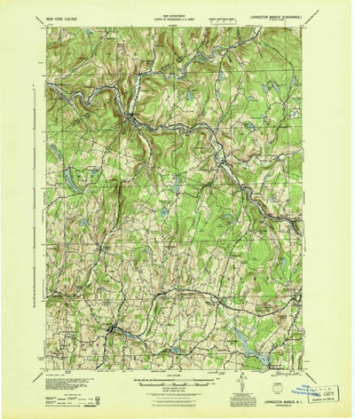 United States Geological Survey Livingston Manor, NY (1944, 62500-Scale) digital map