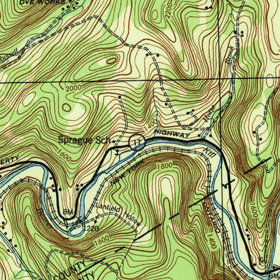 United States Geological Survey Livingston Manor, NY (1944, 62500-Scale) digital map