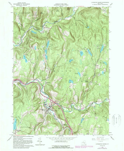 United States Geological Survey Livingston Manor, NY (1965, 24000-Scale) digital map