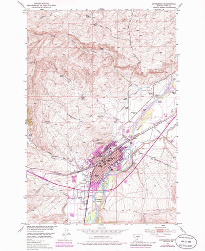 United States Geological Survey Livingston, MT (1951, 24000-Scale) digital map