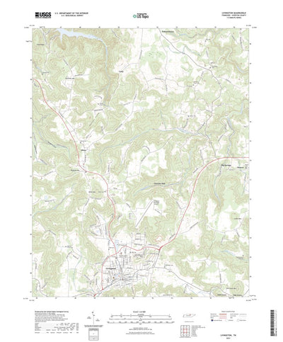 United States Geological Survey Livingston, TN (2022, 24000-Scale) digital map