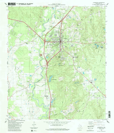 United States Geological Survey Livingston, TX (1984, 24000-Scale) digital map