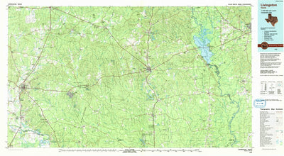 United States Geological Survey Livingston, TX (1992, 100000-Scale) digital map