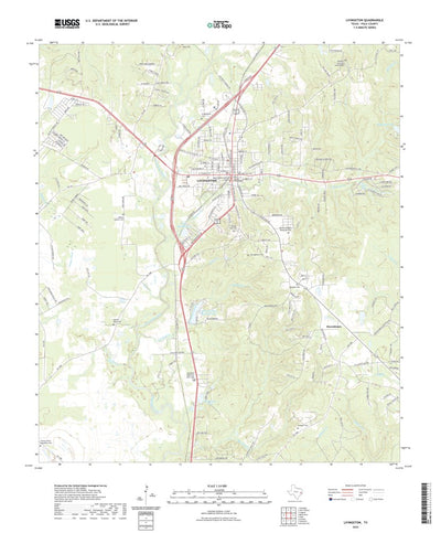 United States Geological Survey Livingston, TX (2022, 24000-Scale) digital map