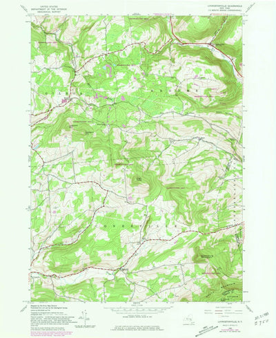 United States Geological Survey Livingstonville, NY (1945, 24000-Scale) digital map