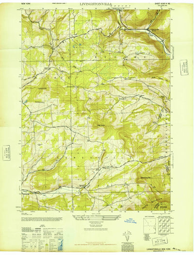 United States Geological Survey Livingstonville, NY (1946, 24000-Scale) digital map