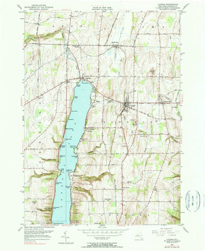 United States Geological Survey Livonia, NY (1951, 24000-Scale) digital map