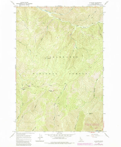 United States Geological Survey Liz Butte, ID (1966, 24000-Scale) digital map