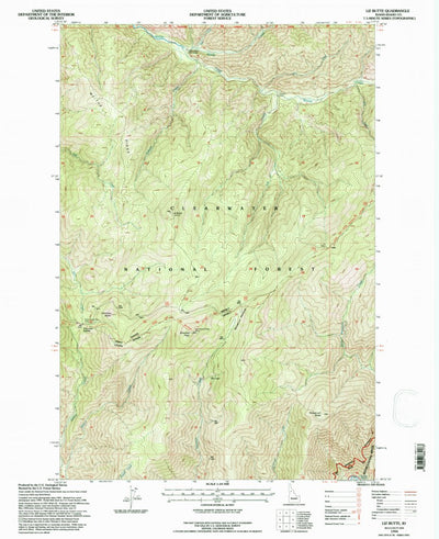 United States Geological Survey Liz Butte, ID (1994, 24000-Scale) digital map