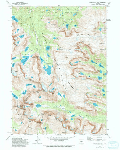 United States Geological Survey Lizard Head Peak, WY (1981, 24000-Scale) digital map